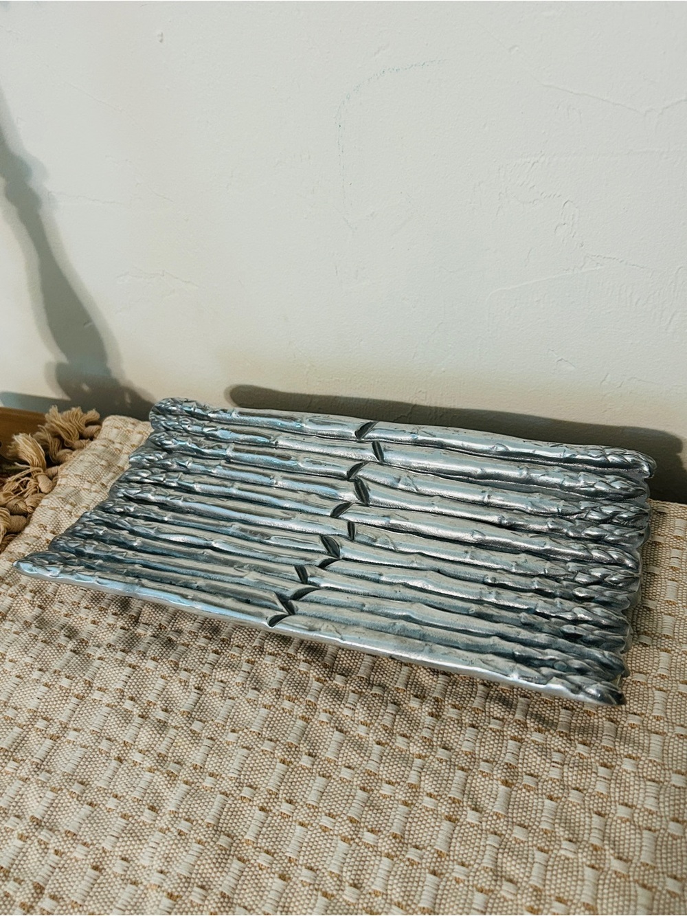 Wilton Silver-Toned Serving Tray with Mount Joy Mark